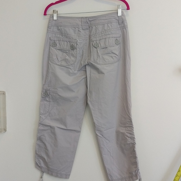 DKNY Active Capri light grey pockets draw string - Picture 3 of 11